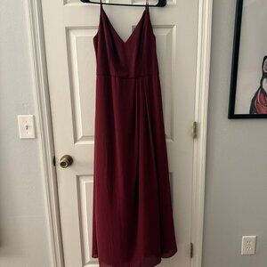 Wine-colored dress